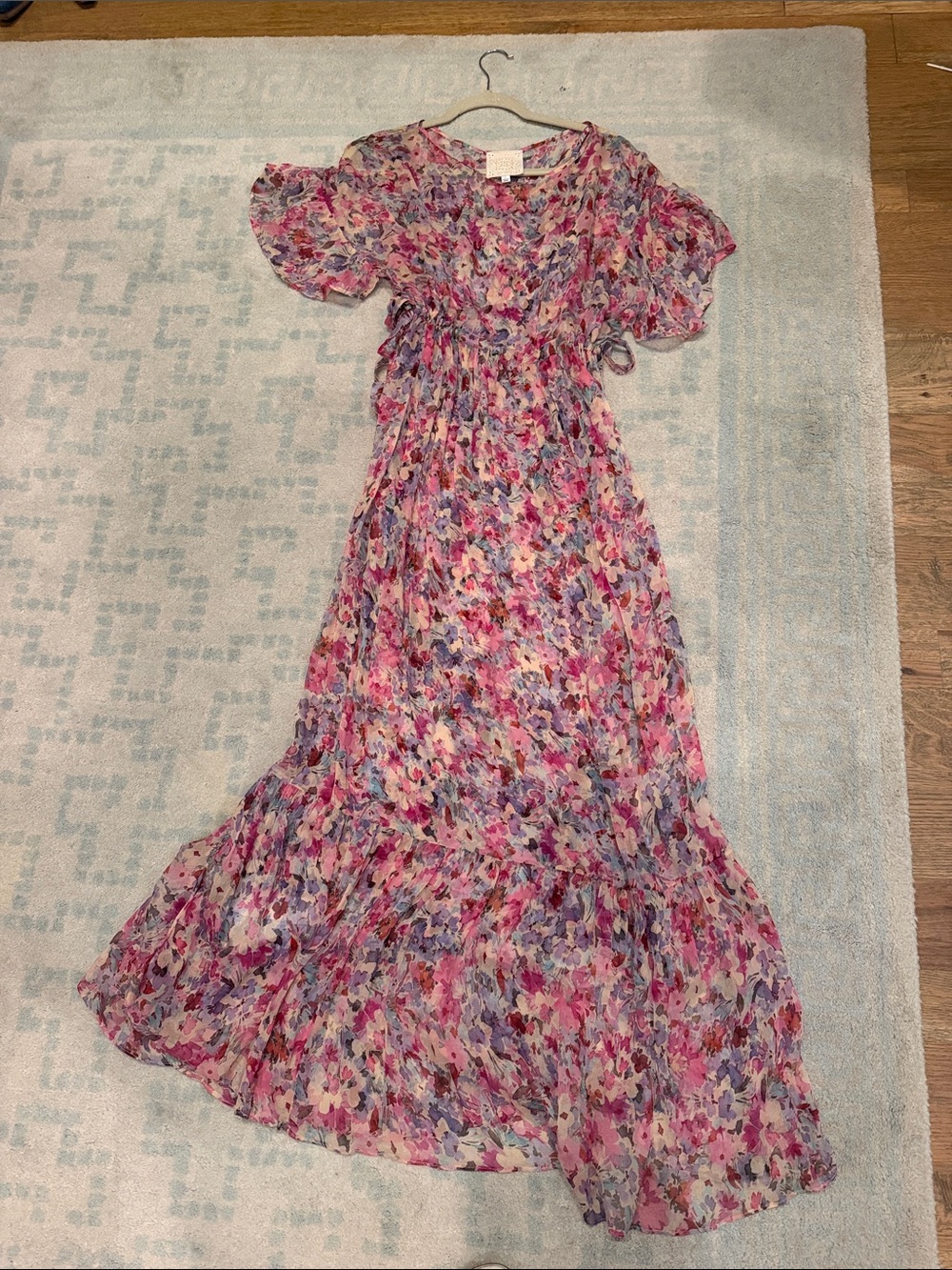 Gorgeous Johnny Was women’s Floral Maxi Dress in Pink and Purple